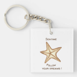 Folgen Sie Ihren Träumen Aquarell Seatime Starfish Schlüsselanhänger