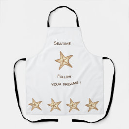 Folgen Sie Ihren Träumen Aquarell Seatime Starfish Schürze