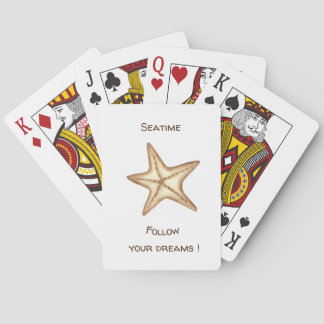 Folgen Sie Ihren Träumen Aquarell Seatime Starfish Spielkarten