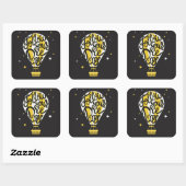 Folgen Sie Ihren Träumen Ballon Quadratischer Aufkleber (Blatt)