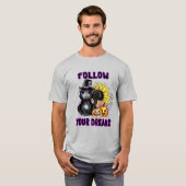 Folgen Sie Ihren Träumen - Black Cat Jack-O-Lanter T-Shirt (Vorne ganz)