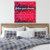 Folgen Sie Ihren Träumen Cherry Sparkle Canvas Pri Leinwanddruck (Insitu (Schlafzimmer))