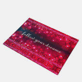 Folgen Sie Ihren Träumen Cherry Sparkle Door Mat Fußmatte (Schrägansicht)