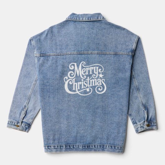 Folgen Sie Ihren Träumen Farbige lustige Typografi Jeansjacke (Rückseite)