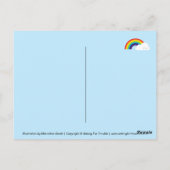 Folgen Sie Ihren Träumen Kawaii Rainbow Postkarte (Rückseite)