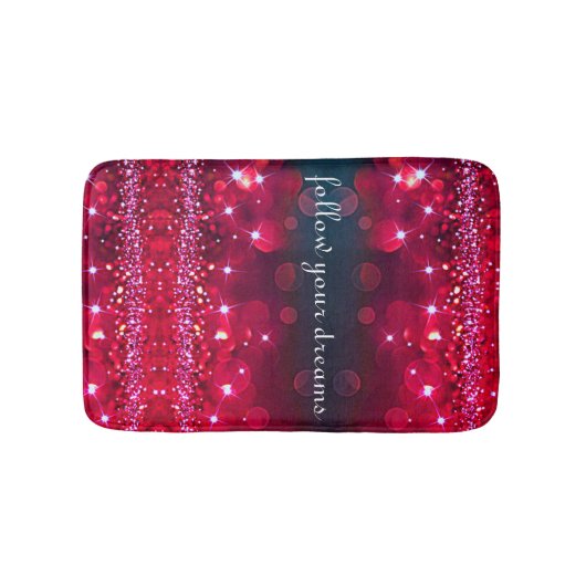 Folgen Sie Ihren Träumen Kirry Sparkle Vertical Ma Badematte (Vorderseite)