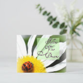 Folgen Sie Ihren Träumen Ladybug Post Card Postkarte (Stehend Vorderseite)