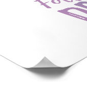 Folgen Sie Ihren Träumen - Lila & weiß Einhorn Poster (Ecke)