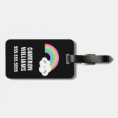 Folgen Sie Ihren Träumen Niedliche Regenbogenwolke Gepäckanhänger (Rückseite horizontal)