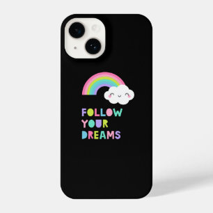 Folgen Sie Ihren Träumen Niedliche Regenbogenwolke iPhone 14 Hülle