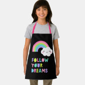 Folgen Sie Ihren Träumen Niedliche Regenbogenwolke Schürze (Insitu)