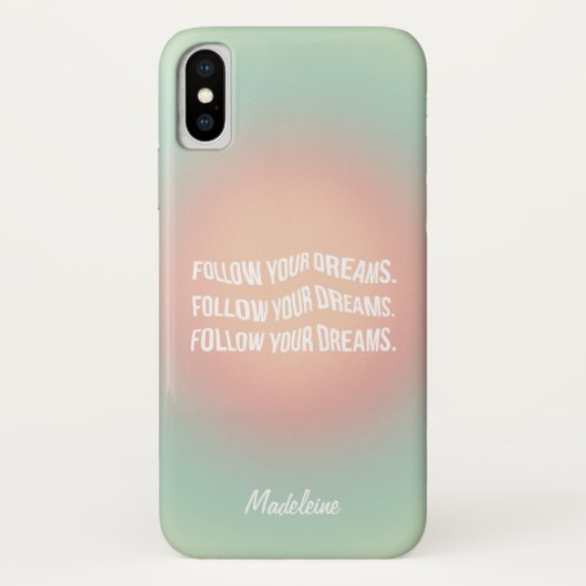 Folgen Sie Ihren Träumen Pastel Gradient Motiviere Case-Mate iPhone Hülle (Rückseite)