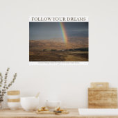Folgen Sie Ihren Träumen - Regenbogen Poster (Küche)