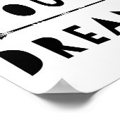 Folgen Sie Ihren Träumen Typografie Poster (Ecke)