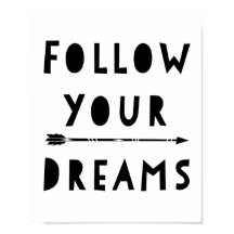 Folgen Sie Ihren Träumen Typografie Poster