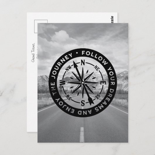 Folgen Sie Ihren Träumen und genießen Sie die Reis Postkarte (Vorne/Hinten)