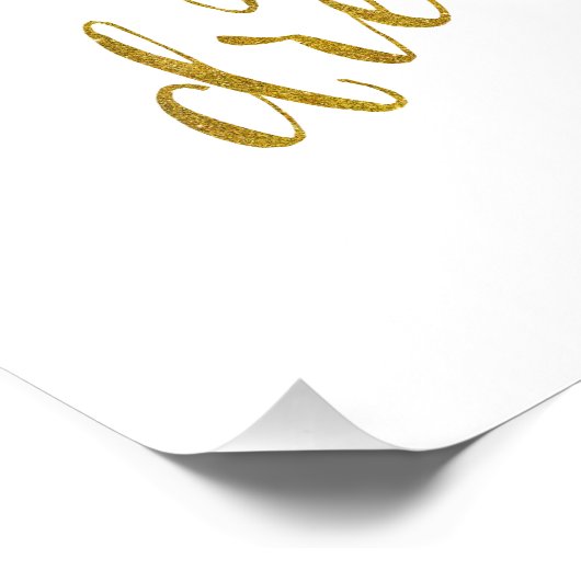 Folgen Sie Ihren Träumen Zitat Imitate Gold Foil M Fotodruck (Ecke)