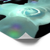 Folgen Sie Ihren TräumenTürkis Blue Butterfly Rose Poster (Ecke)