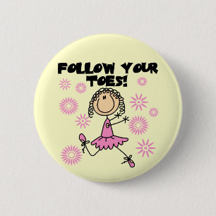 Folgen Sie Ihren Zehe-Ballerina-T-Shirts und Button