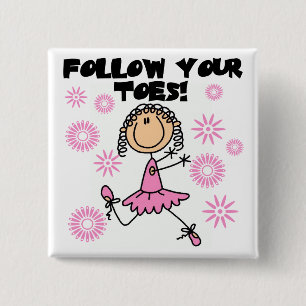 Folgen Sie Ihren Zehe-Ballerina-T-Shirts und Button