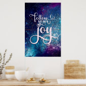 Folgen Sie Ihrer Freude - Affirmation Artistry Poster (Küche)