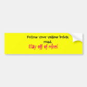 Folgen Sie Ihrer gelben Ziegelsteinstraße. , Autoaufkleber (Vorne)