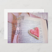 Folgen Sie Ihrer Herzpostkarte Postkarte (Vorne/Hinten)