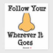 Folgen Sie Ihrer Nase Aufkleber (Blatt)