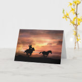 Folgen Sie Ihrer Traum-Ermutigungs-Cowboy-Karte Karte (Gelbe Blume)