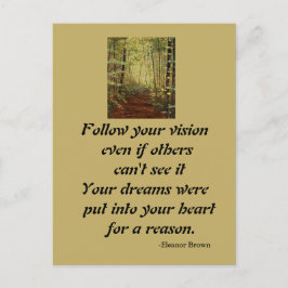 FOLGEN SIE IHRER VISION POSTKARTE