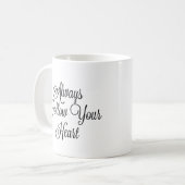Folgen Sie immer Ihrem Herzen Kaffeetasse (Vorderseite Links)