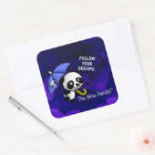 Folgen Sie immer Ihren Träumen Quadratischer Aufkleber (Umschlag)