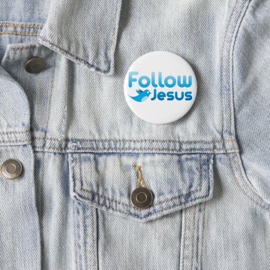 Folgen Sie Jesus Christ Twitter Spaß Button (Beispiel)