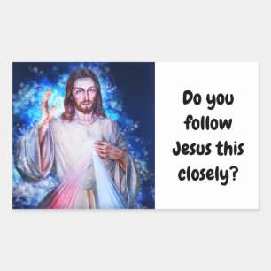 Folgen Sie Jesus dieses dicht? Autoaufkleber Rechteckiger Aufkleber