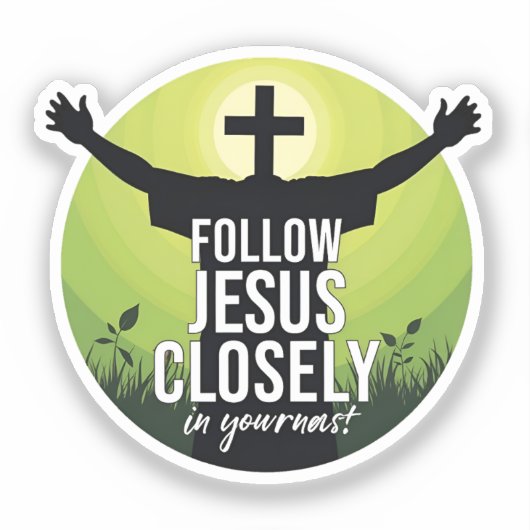 Folgen Sie Jesus engmaschig Autoaufkleber Aufkleber (Vorderseite)