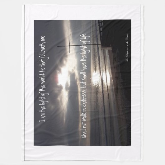 Folgen Sie Jesus, Licht der Welt, Fleece-Decke Fleecedecke (Vorderseite)