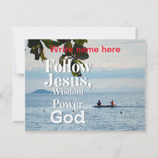 Folgen Sie Jesus Natureview Personalisiert Postcar Postkarte