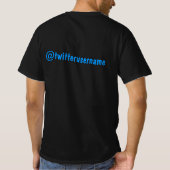 Folgen Sie Me Little Blue Bird Twitter Benutzerdef T-Shirt (Rückseite)