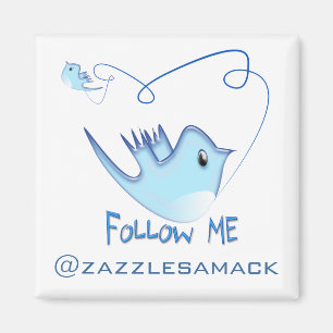 Folgen Sie ME Twitter Geschenke und Wirbel T - Shi Magnet