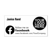 Folgen Sie mir auf Facebook Logo Permastempel (Design)