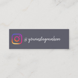 Folgen Sie mir auf Instagram Dark Mini Visitenkarte