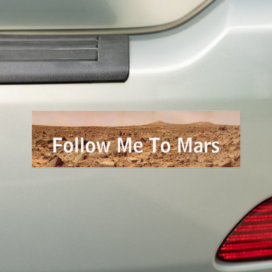 Folgen Sie mir auf Mars - Mars Autoaufkleber (Auf Auto)
