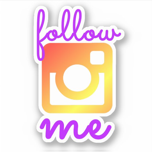 Folgen Sie mir Aufkleber (Vorderseite)