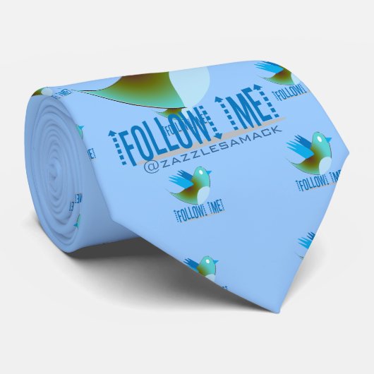 Folgen Sie mir bei Ihrer Twitter-Adresse Krawatte (Gerollt)