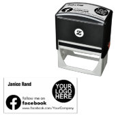 Folgen Sie mir beim Facebook-Logo Permastempel (Beispiel)