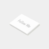 Folgen Sie mir den Post-It-Hinweisen Post-it Klebezettel (angewinkelt)