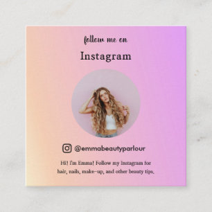 Folgen Sie mir Instagram Business/Personal Trendse Telefonnummerkarte
