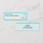Folgen Sie mir Mini Visitenkarte (Vorne/Hinten)