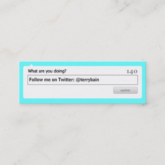 Folgen Sie mir Mini Visitenkarte (Vorderseite)