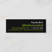 "Folgen Sie mir? " Mini Visitenkarte (Rückseite)